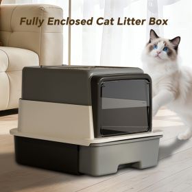 Triple thick cat litter box, stable and durable, not easily deformed, ensuring reliable cross-border quality (Option: 91012560)